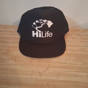 HiLife Hawaii Tree Logo Trucker Hat Black Mesh Snapback Otto Collection Youth...